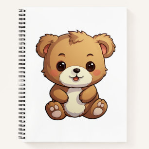Cuaderno ilustracion de oso personalizado