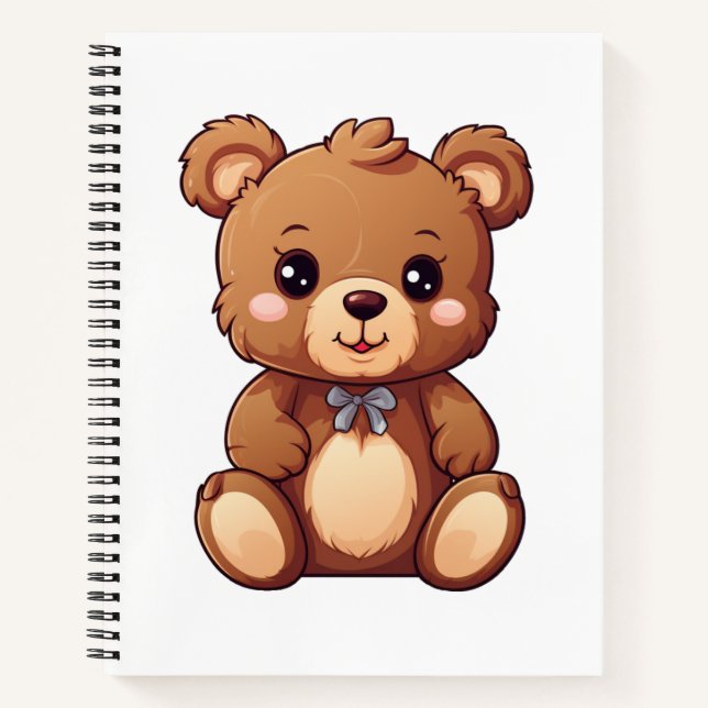 Cuaderno ilustracion de oso personalizado (Anverso)