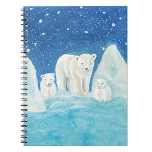 Cuaderno Ilustracion de osos polares