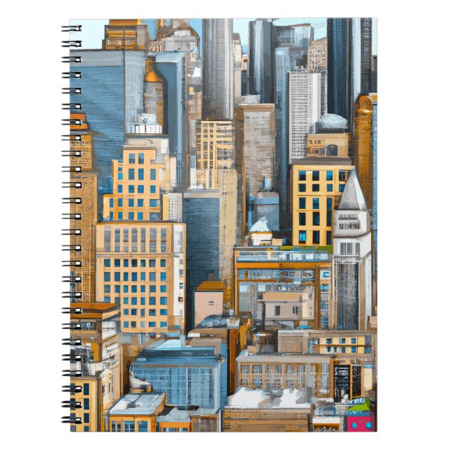 Cuaderno Ilustracion de paisajes urbanos de Nueva York (Frente)