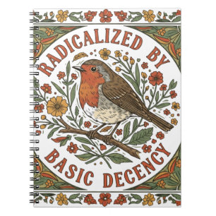 Cuaderno Ilustración de pájaro radicalizado por la decencia