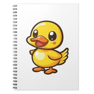 Cuaderno Ilustración de pato de dibujos animados