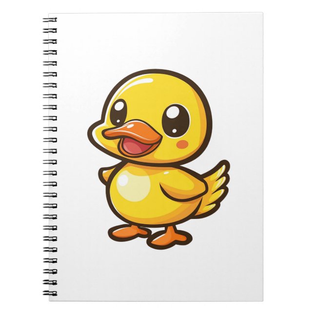 Cuaderno Ilustración de pato de dibujos animados (Frente)