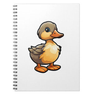 Cuaderno Ilustración de pato de dibujos animados