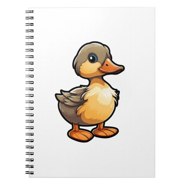 Cuaderno Ilustración de pato de dibujos animados (Frente)