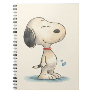 Cuaderno Ilustración de perro Beagle en acuarela adorable