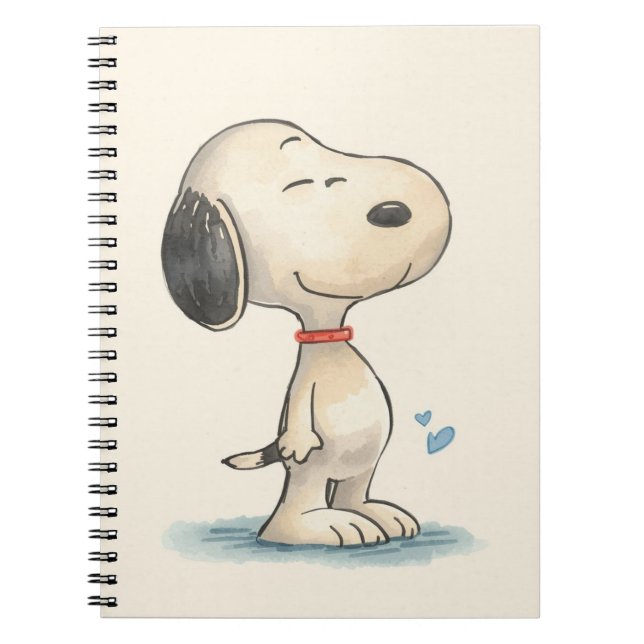 Cuaderno Ilustración de perro Beagle en acuarela adorable (Frente)