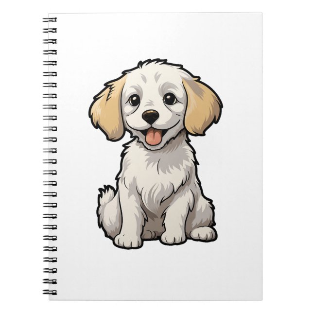 Cuaderno Ilustracion de perro de dibujos animados (Frente)