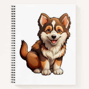 Cuaderno Ilustración de perro de dibujos animados