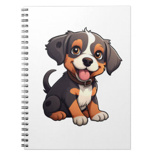 Cuaderno Ilustración de perro de dibujos animados