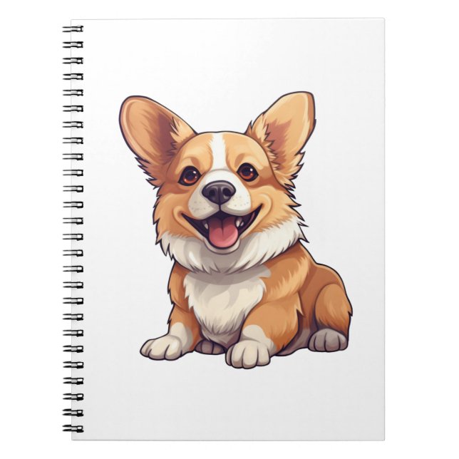 Cuaderno Ilustracion de perro de dibujos animados (Frente)