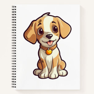 Cuaderno Ilustración de perro de dibujos animados