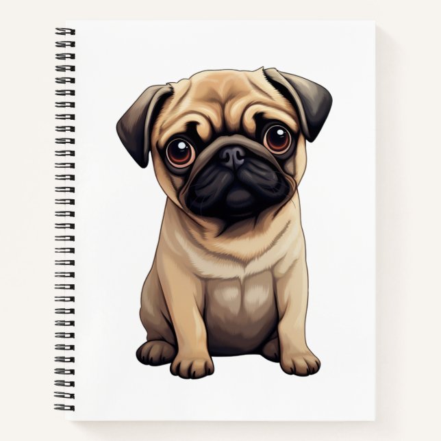 Cuaderno Ilustracion de perro de dibujos animados (Anverso)