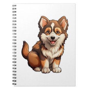 Cuaderno Ilustración de perro de dibujos animados