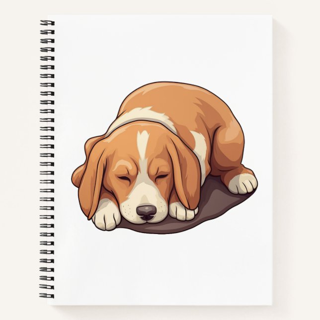 Cuaderno Ilustracion de perro de dibujos animados (Anverso)