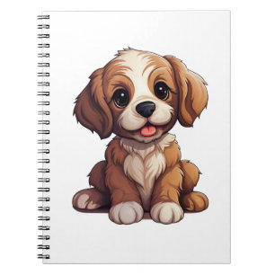 Cuaderno Ilustración de perro de dibujos animados