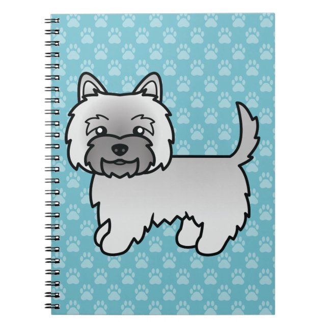 Cuaderno Ilustración de perro de dibujos animados Terrier C (Frente)