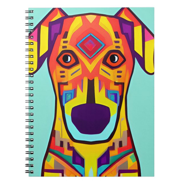 Cuaderno Ilustracion de perro decorativo (Frente)