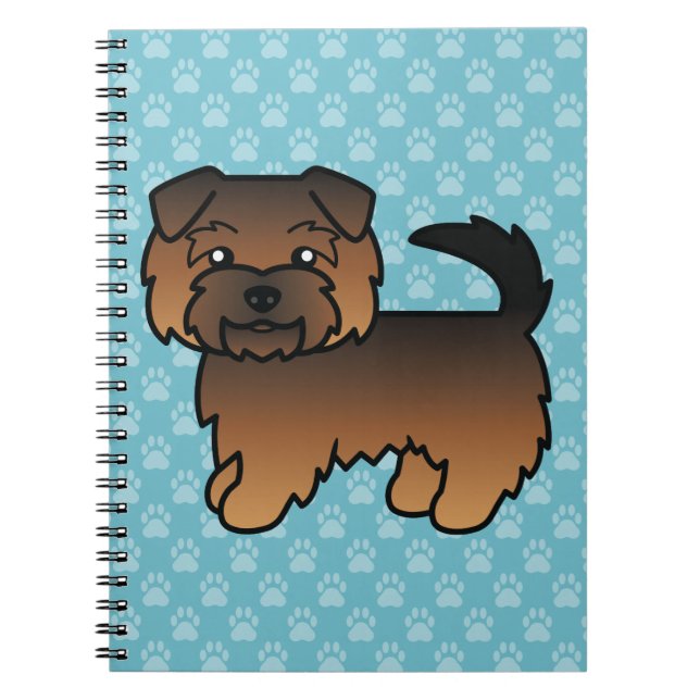 Cuaderno Ilustración de perro Norfolk Terrier de dibujos an (Frente)