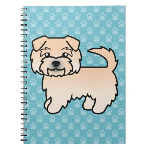 Cuaderno Ilustración de perro Norfolk Terrier Trigo Azul