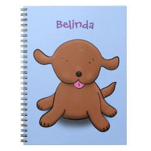 Cuaderno Ilustracion de personalizado azul de cachorro aleg