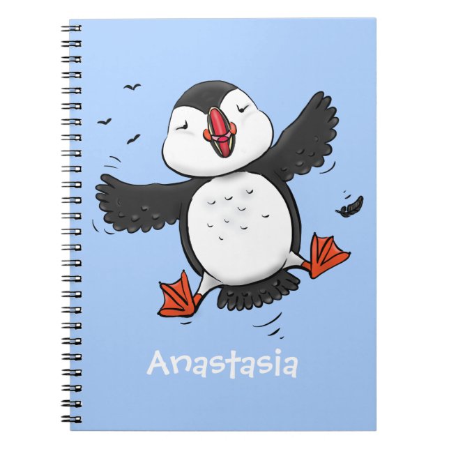 Cuaderno Ilustracion de personalizado azul del ataúd flotan (Frente)