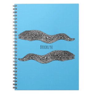Cuaderno Ilustracion de personalizado de anguila negra con 