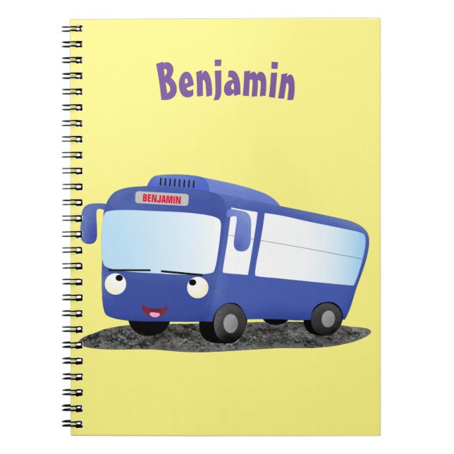 Cuaderno Ilustracion de personalizado de autobús moderno az (Frente)