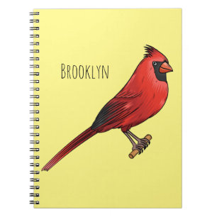 Cuaderno Ilustracion de personalizado de aves cardinales de