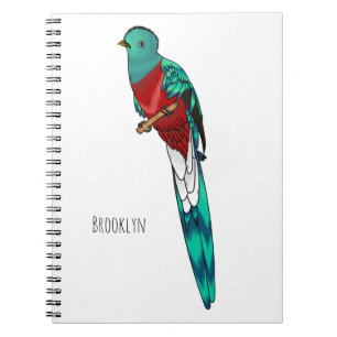 Cuaderno Ilustracion de personalizado de aves quetzales res