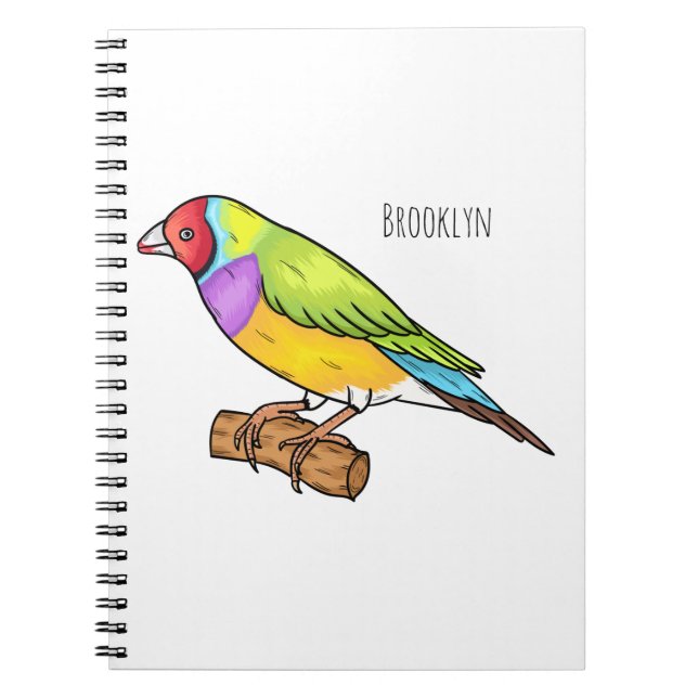Cuaderno Ilustracion de personalizado de aves silvestres de (Frente)