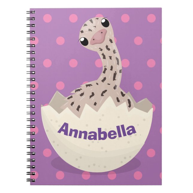 Cuaderno Ilustracion de personalizado de avestruz de bebé (Frente)