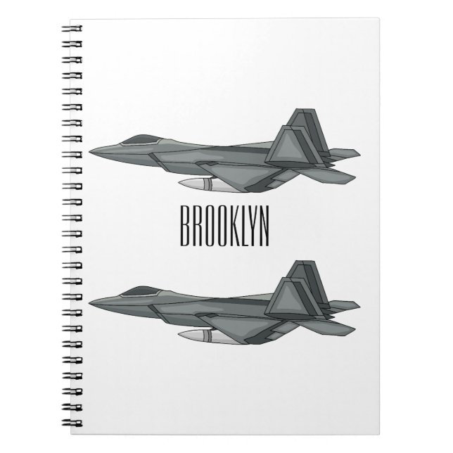 Cuaderno Ilustracion de personalizado de aviones de combate (Frente)
