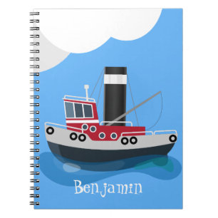 Cuaderno Ilustracion de personalizado de barco de pesca de