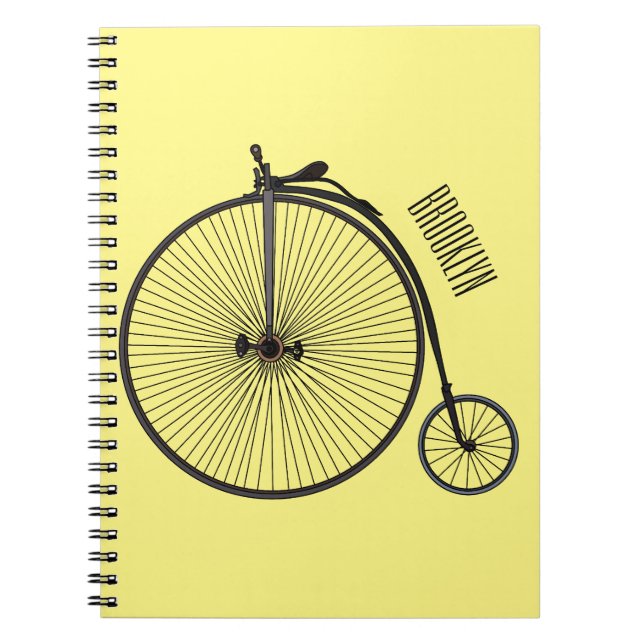 Cuaderno Ilustracion de personalizado de bicicletas de alta (Frente)