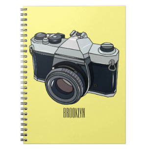 Cuaderno Ilustracion de personalizado de cámara de cine