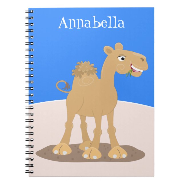 Cuaderno Ilustracion de personalizado de camello alegre y s (Frente)