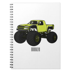 Cuaderno Ilustracion de personalizado de camión de monstruo