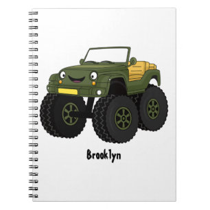 Cuaderno Ilustracion de personalizado de camión monstruo ve