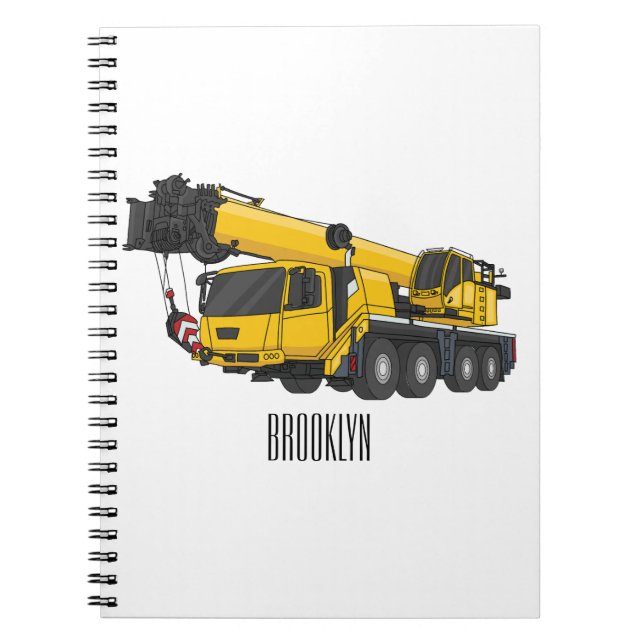 Cuaderno Ilustracion de personalizado de camiones Crane (Frente)
