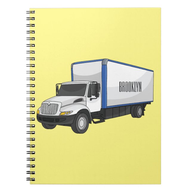 Cuaderno Ilustracion de personalizado de camiones de cajas (Frente)