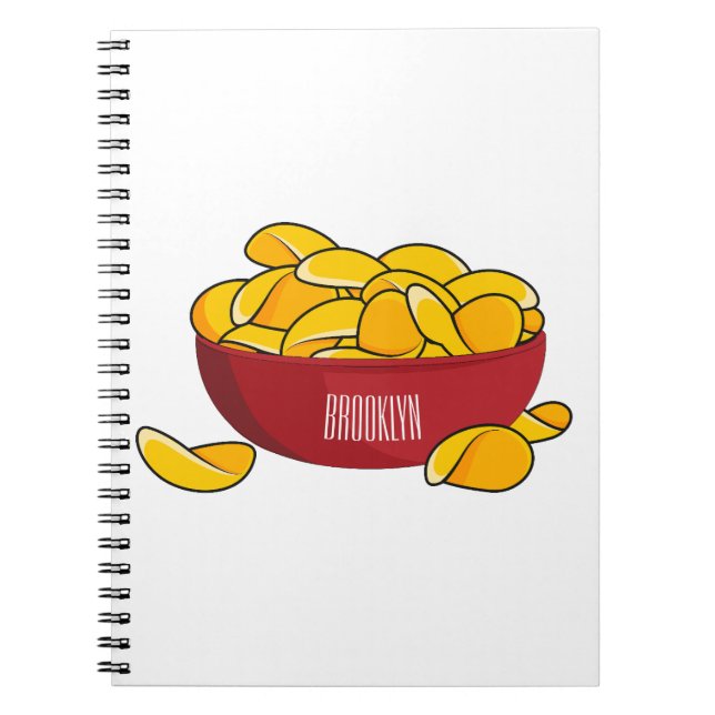 Cuaderno Ilustracion de personalizado de chips de papa (Frente)
