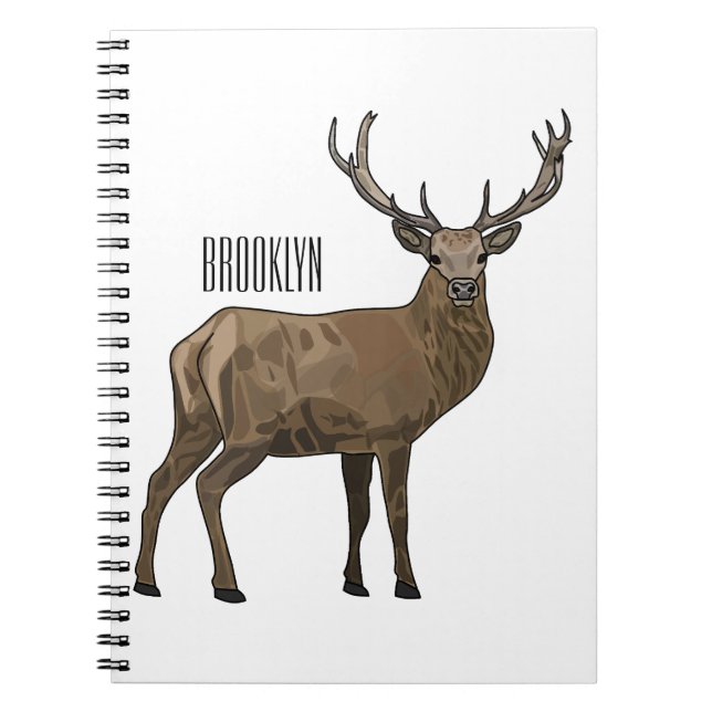 Cuaderno Ilustracion de personalizado de ciervos (Frente)