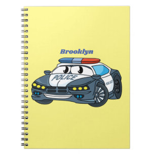 Cuaderno Ilustracion de personalizado de coche de policía f