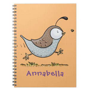 Cuaderno Ilustracion de personalizado de codorniz de califo