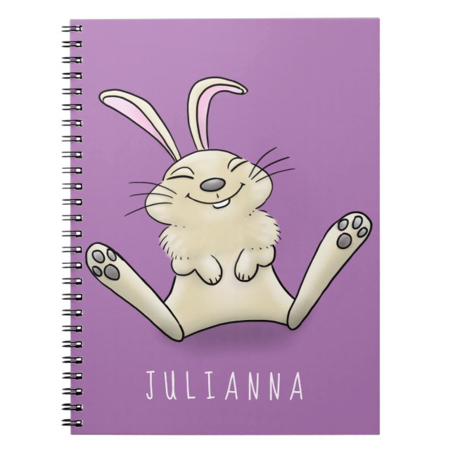 Cuaderno Ilustracion de personalizado de conejo de conejo d (Frente)