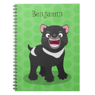 Cuaderno Ilustracion de personalizado de demonio de Tasmani