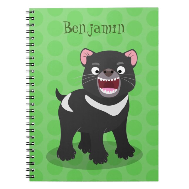 Cuaderno Ilustracion de personalizado de demonio de Tasmani (Frente)