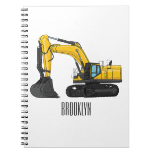 Cuaderno Ilustracion de personalizado de excavadora de rast