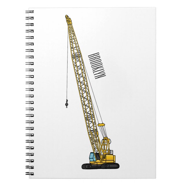 Cuaderno Ilustracion de personalizado de excavadora Draglin (Frente)